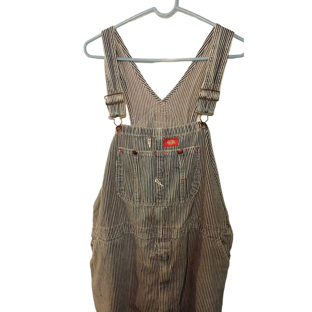 Vintage dickies railroad hickory bibs size 38/32